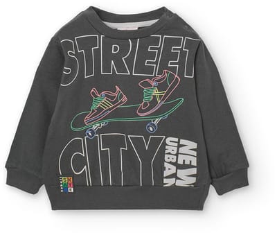 Boboli Fleece Sweatshirt Grijs 12 Months Jongens