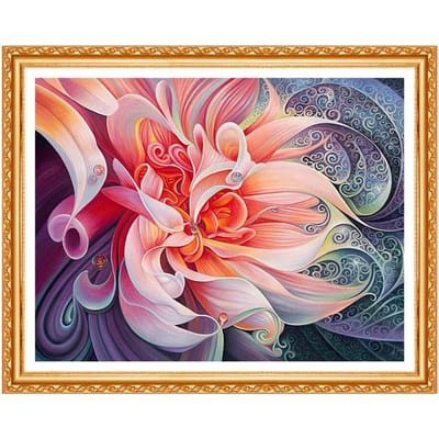 Volledige ronde boor 5D DIY Diamond schilderij  Pioenbloem  3D borduurset Cross Stitch Decor cadeau 20X30CM red