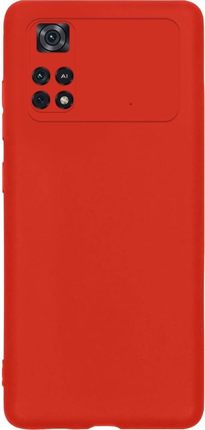 Hoes - Geschikt voor Xiaomi Poco X4 Pro 5G - Sterk & Shockproof - Hoesje Cover - Siliconen Case - Rood