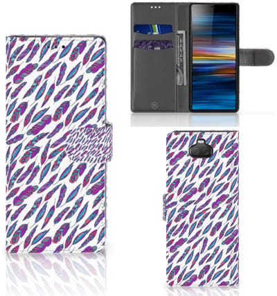 Sony Xperia 10 Telefoon Hoesje Feathers Color