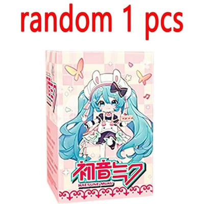 Figurine Chibi Hatsune Miku Boîte Aveugle - Modèle de Collection Anime Vocaloid Mignonne Décoration de Bureau Cadeau Surprise pour les Fans rouge