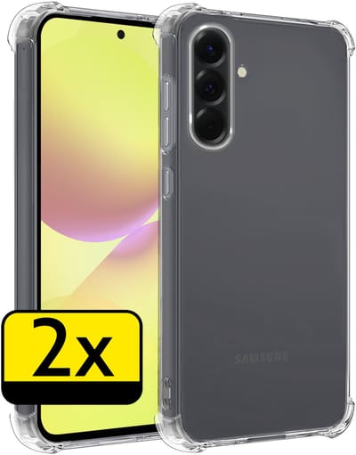 Hoesje - 2 Stuks - Geschikt voor Samsung Galaxy A36 - Sterk & Shockproof - Siliconen Case - Back Cover - Telefoon Hoes Shock Proof - Telefoonhoesjes - Transparant