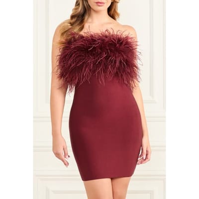 GUESS Marciano By  Evita Bandage Mini Dress Vino Taglia: 36 | Abiti Mini Outlet | Donna