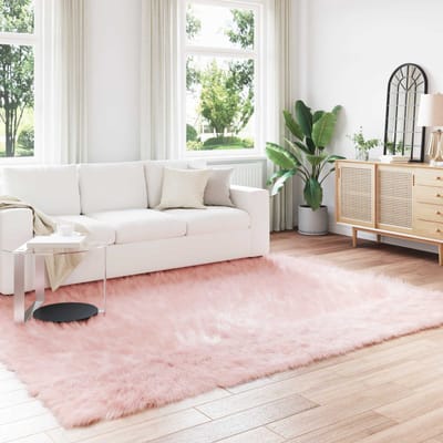 vidaXL - Tapijt - van - imitatie - schapenvacht - TAFALLA - Roze - 200 - x - 280 - cm