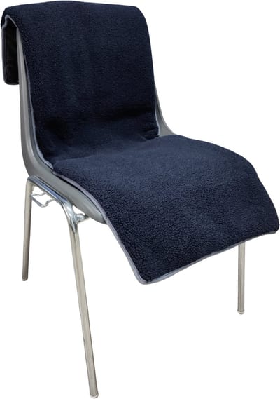 VH Regelbare stoel verwarmer "Vulcano" - Zachte Teddy Stof in Blauw - Warmtekussen - Warmtedeken - 40 x 120 cm (max 100 Watt) - 8 warmte standen & Timer