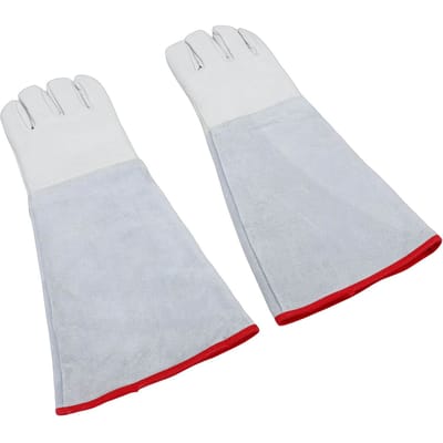 1 Paire de Gants Antigel 45cm   Gants de Travail en Cuir de Vache pour la Manipulation d'Azote Liquide et de Glace Carbonique Résistants aux Hautes et Basses Températures