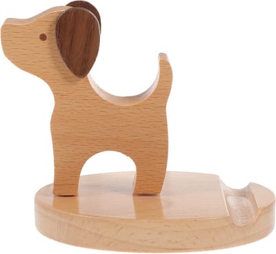 Houten Telefoonhouder voor Kinderen en Volwassenen - Dierenontwerp voor Thuis en Kantoor - Ideaal voor Video Kijken en Handsfree Gebruik