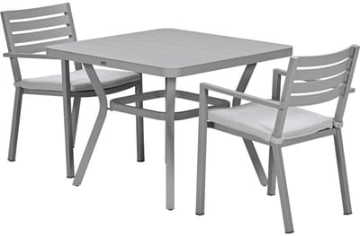 Garden Impressions Amarillo bistro tuinset 3-delig - Mina tuintafel 90x90 taupe