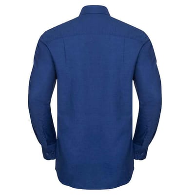 Russell Collection Heren Oxford Easy-Care Formeel Overhemd Met Lange Mouwen (Helder Koningsblauw)