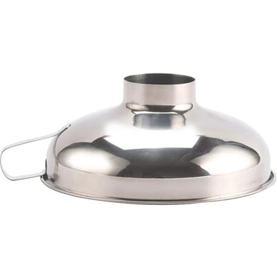 1PCS RVS Brede Mond Trechter Multifunctionele Jam Salade Dressing Trechter Blikken Trechter Giet Olie Wijn Trechter Keuken white