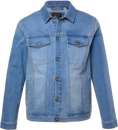 JP 1880 - Heren - Denim jack Ultra FLEXNAMIC® veel zakken tot 8XL - Blauw denim - Maat 7XL