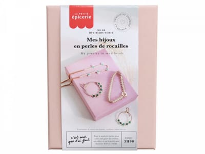 La Petite Epicerie DIY SIERADENKIT " MY SEED BEAD JEWELRY/MIJN ZAADKRALEN SIERADEN" GROEN H14.5xW11xL3.5cm | Creatieve | Hobbyset | sieraden | kinderen en volwassenen