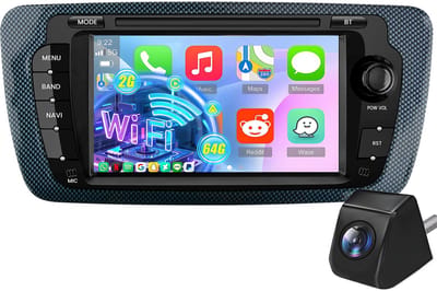 Hexinex Autoradio - Geschikt Voor Seat Ibiza IV 6J 2009 t/m 2013 - Draadloos Apple Carplay & Android Auto - Android 15 - Radio met navigatie - 7 inch HD touchscreen - Radio Scherm - Ram 2GB + Rom 64GB -Achteruitrijcamera