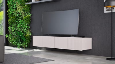 Promeubels - Tv meubel Kingston - Kasjmier (Beige) - 200cm (2x 100cm) - Tv kast - Hangend of staand