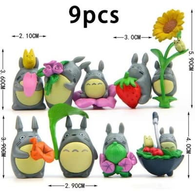 5 stuks figuur Amine totoro Mini Standbeeld Leuke Speeltjes Kamer Decoraties Kawaii Figuren Speelgoed Kind Cadeaus Verzamelingen