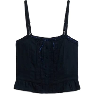Superdry Kanten Camitop Blauw Grootte: 36