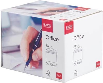 Elco envelop Office FSC C6 80 gram wit 200 stuks - EO-74531-12