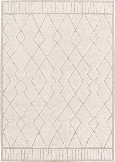 sweeek - Interieur vloerkleed met berbermotief, beige en crème - judy