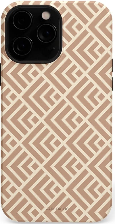 Casetastic Hoesje Geschikt voor Apple iPhone 13 Pro Magsafe - Stijlvolle Beschermende Duo-layer Case - Abstract Zand Kunst
