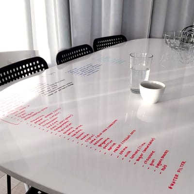 Transparante whiteboard zelfklevende rol per meter - Zelfklevende bekleding voor keuken, meubels en badkamer - 60 cm x 10 m