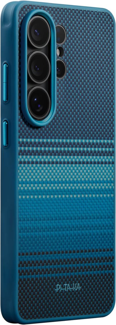 PITAKA Cairn Aaron Button Case - Hoesje Geschikt voor Samsung Galaxy S26 Ultra - Compatibel met MagSafe - Magnetische Back Cover - 1500D Aramidevezels Ultra Dun - NFC Functie - Moonrise
