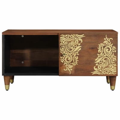 vidaXL - Salontafel - Honing - bruin - 80 - x - 50 - x - 40 - cm - Massief - Mango - Hout