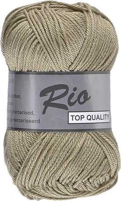 Lammy Yarns Rio katoen garen - licht beige bruin (074) - naald 3 a 3,5 mm - 5 bollen