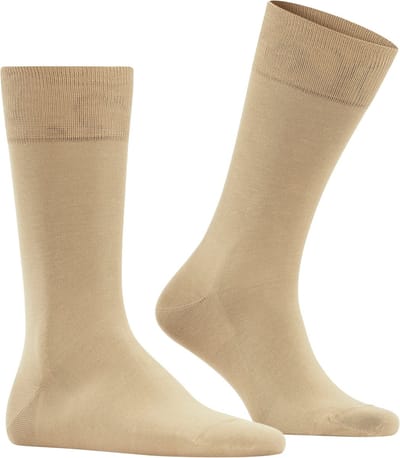 FALKE Cool 24/7 eenkleurig katoen sokken heren beige - maat 41-42
