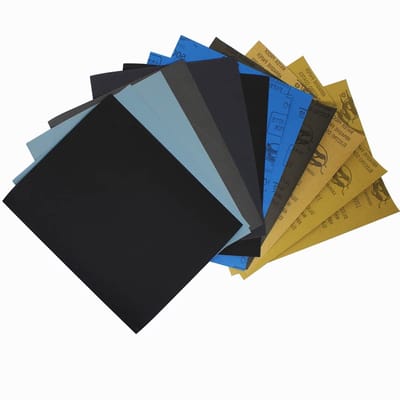 Schuurpapier 230 x 280 mm, nat en droog, 10 stuks, korrel 400 tot 3000 voor metaal en autopoetsen