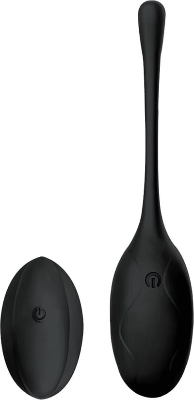 INTY Toys - Neo - Vibrerend Ei Met Afstandsbediening - 10 Standen - Ultra sterke trillingen - Oplaadbaar via USB - 100% Silicone - Waterbestendig - Zwart