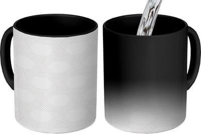 Magische Mok - Foto op Warmte Mokken - Koffiemok - Grafisch - Patroon - Modern - Hexagon - Vervaagd - Magic Mok - Beker - 350 ML - Theemok