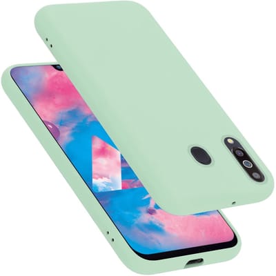Cadorabo Hoesje geschikt voor Samsung Galaxy M30 / A40s in LIQUID LICHT GROEN - Beschermhoes gemaakt van flexibel TPU silicone Case Cover