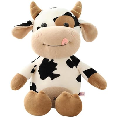 Dieren Schattig Ontwerp Koe Simulatie Vee Cartoon Stijl Zacht Materiaal Trui Textuur Knuffel Koe Meisje Cadeau
