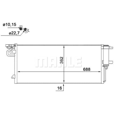 Condensator, airconditioner MAHLE AC 103 000S