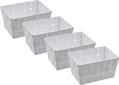 Wenko Adria Mini - Opbergmand - Wit - Compact Design - 4 Stuks