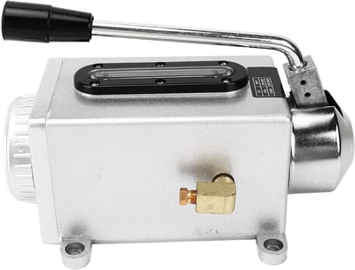 Handmatige Smeerpomp - Oliepomp - Machineonderhoud - Zware Gegoten Aluminium - 500cc Reservoir - Grijs