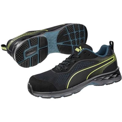 PUMA Fuse Knit Black WNS Low 643930264000040 Lage veiligheidsschoenen ESD S1P Schoenmaat (EU): 40 Zwart, Groen 1 paar