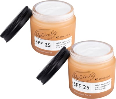 UpCircle Zonnebrand crème - SPF 25 - Upcycled frambozen - Face - UVA - UVB Filters - 60 ML - 2 stuks