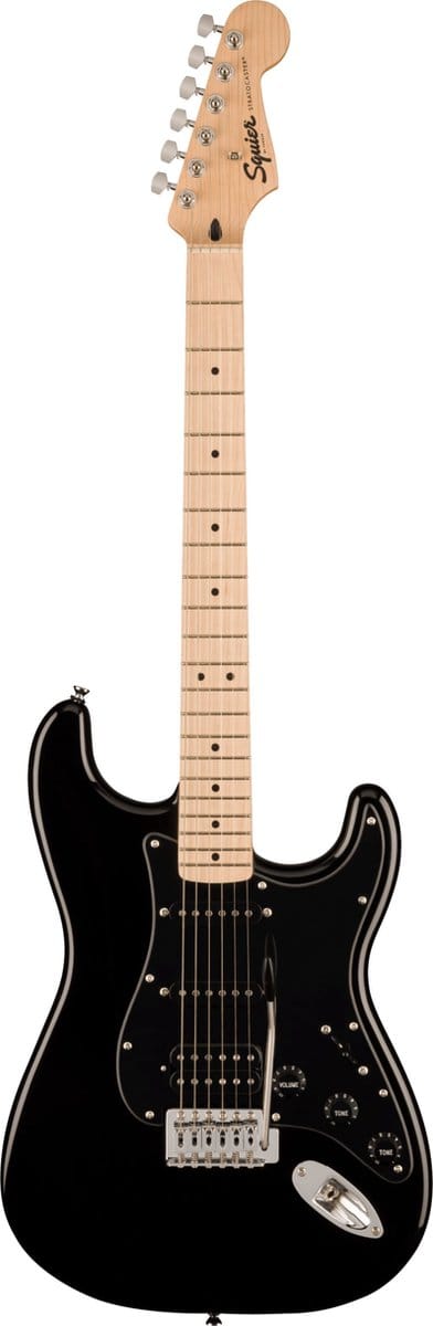 Squier Sonic Stratocaster HSS, Black MN - Elektrische gitaar - zwart