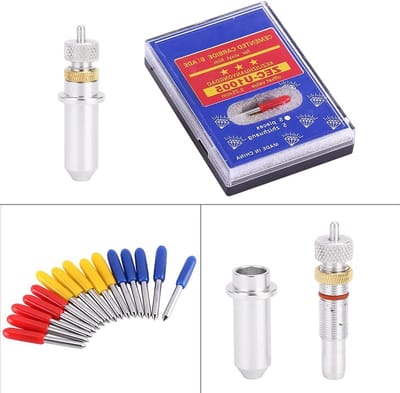 Complete Set van 15 Snijbladen voor Plotters - 30, 45 en 60 Graden Tungsten Staal Snijbladen voor Precisie Snijden en Creatief Werk