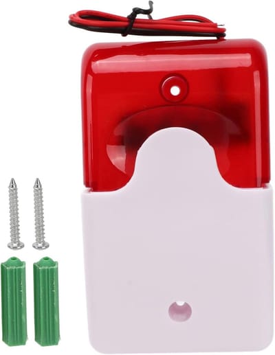 Geluidslichtalarm - Waarschuwingsapparaat - Beveiliging Thuis - Slagvast ABS Materiaal - 24V - Rood