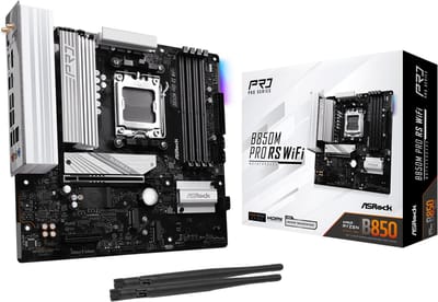ASRock B850M Pro RS WiFi Moederbord - AMD B850 - AMD AM5 - DDR5 RAM - Micro-ATX