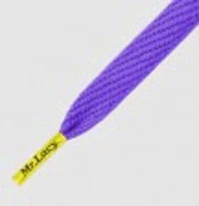 10 mm x 110 cm Plat Violet / Geel Colored Tips - Mr.Lacy Junior Sneaker schoenveters