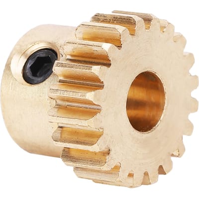 4304?0006?0020 Messing 20 Tanden Tandwiel 6mm Rond Gat 0.8 Module Industriële Robotonderdelen beige