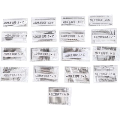 340 Pièces Goupilles de Montre 1,5 mm Acier Inoxydable Tailles Variées Grandes Quantités Ferme Durable Outil Barre de Ressort white