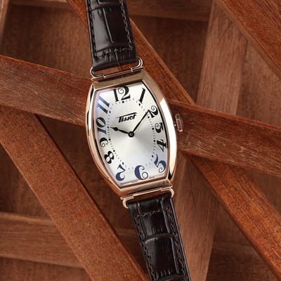 Tissot Heritage Porto T1285093603200 Horloge - Leer - Bruin - Ø 37.5 mm
