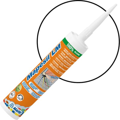MAPEI Mapesil LM Siliconenkit - Voor Afdichten Van Voegen - Natuursteen & Marmer - Kleur 100 Wit - 310 ml