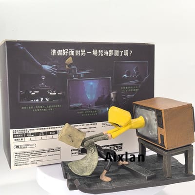 Aixlan Little Nightmares II Figuur Six Mono 7cm Kinderdroom PVC Actiemodel Anime Kerstcadeau Verzamelfiguur