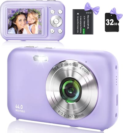 Digitale Fotocamera voor Volwassenen - Hoge Resolutie Sensor - Draaibaar LCD-scherm - Oplaadbare Batterij - Compact en Draagbaar Design - Fotografie Accessoire met Lange Batterijduur