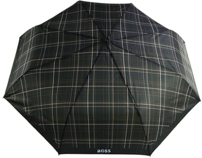 HUGO BOSS paraplu Pocket Umbrella Checkered Black zwart